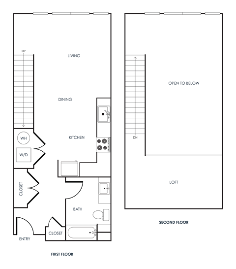 Floor plan for studio, 1 bath, 756 sqft